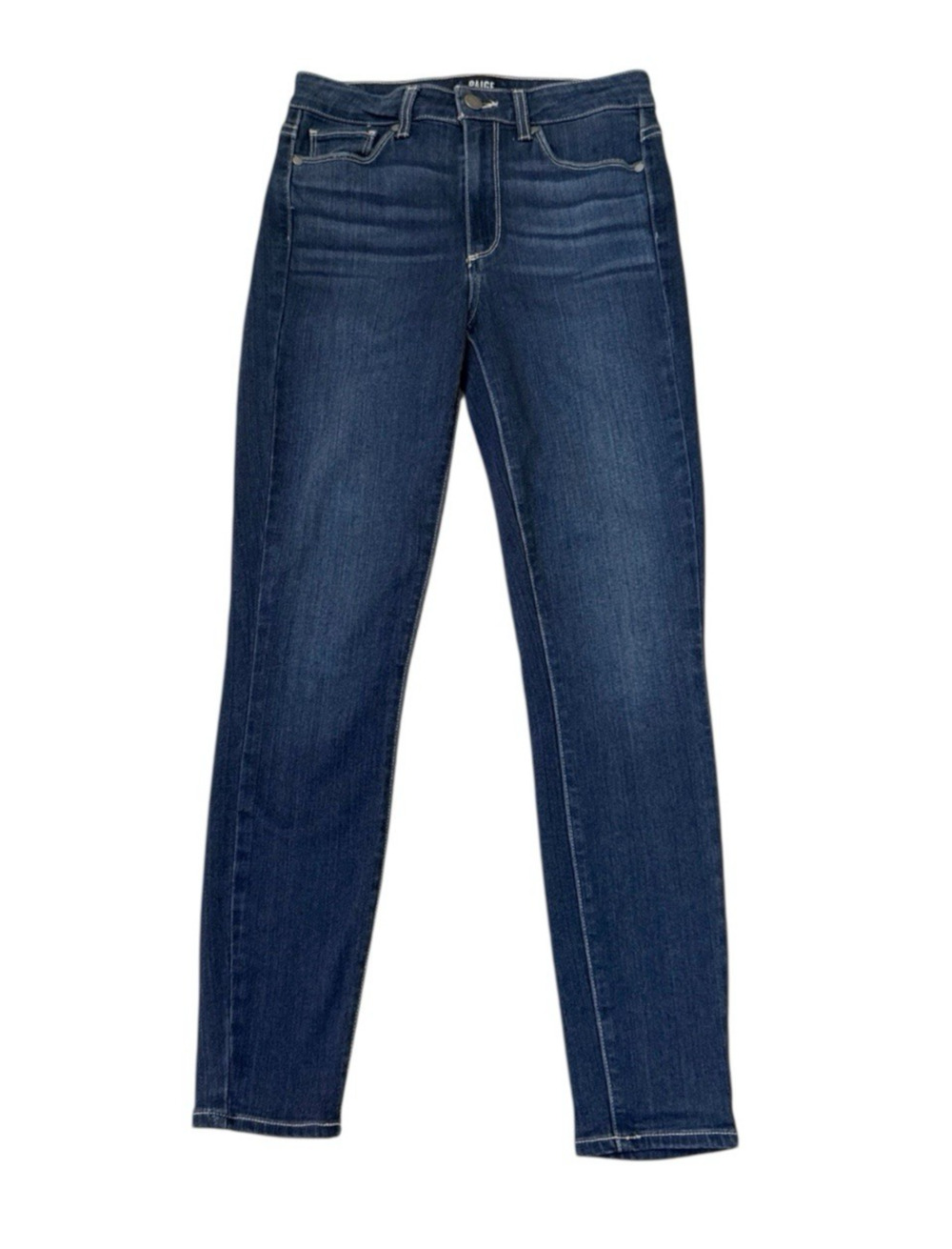 Paige Jeans Hoxton Ankle Charing Dark Wash Blue Denim Skinny Stretch Size 27